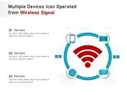 Multiple devices icon operated from wireless signal