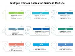 Multiple domain names for business website