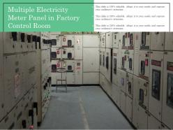 Multiple electricity meter panel in factory control room