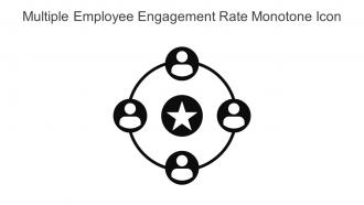 Multiple Employee Engagement Rate Monotone Icon In Powerpoint Pptx Png And Editable Eps Format