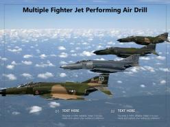 Multiple fighter jet performing air drill
