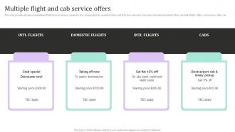 Multiple Flight And Cab Service Offers New And Effective Guidelines For Tourist Strategy SS V