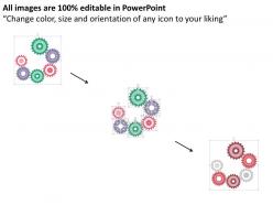 Multiple gears for business process control flat powerpoint design