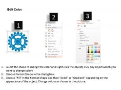 Multiple gears for process analysis flat powerpoint design