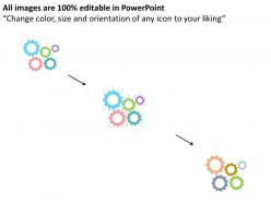 Multiple gears for process control flat powerpoint design