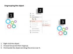 Multiple gears for process control flat powerpoint design