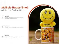 Multiple happy emoji printed on coffee mug