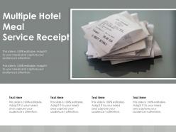 Multiple hotel meal service receipt