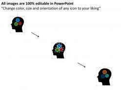 Multiple icons for business on mind map flat powerpoint design
