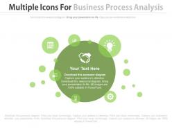 Multiple icons for business process analysis flat powerpoint design