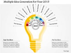 Multiple idea generation for year 2015 flat powerpoint design