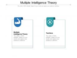 Multiple intelligence theory ppt powerpoint presentation pictures show cpb