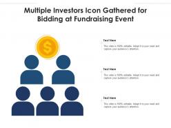 Multiple investors icon gathered for bidding at fundraising event