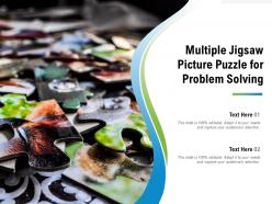 Multiple jigsaw picture puzzle for problem solving
