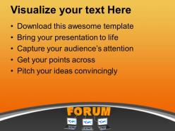 Multiple laptop wired to forum business powerpoint templates ppt themes and graphics 0213