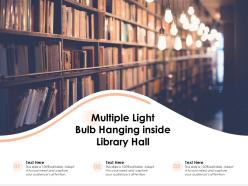 Multiple light bulb hanging inside library hall
