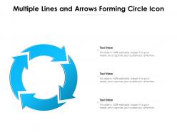 Multiple lines and arrows forming circle icon