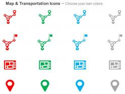 Multiple locations maps single location search ppt icons graphics