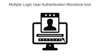 Multiple Login User Authentication Monotone Icon In Powerpoint Pptx Png And Editable Eps Format