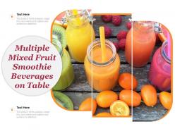 Multiple Mixed Fruit Smoothie Beverages On Table