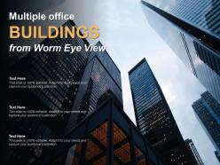 Multiple office buildings from worm eye view