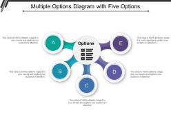 Multiple options diagram with five options