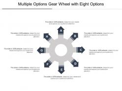 Multiple options gear wheel with eight options