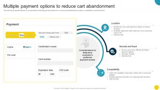 Multiple Payment Options To Reduce Cart Abandonment Optimizing Companys Sales SA SS