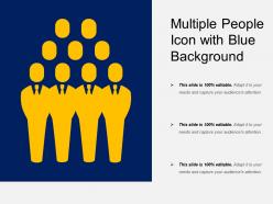 Multiple people icon with blue background