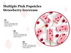 Multiple Pink Popsicles Strawberry Icecream