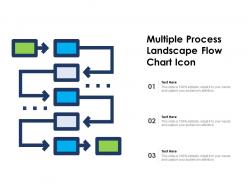 Multiple process landscape flow chart icon