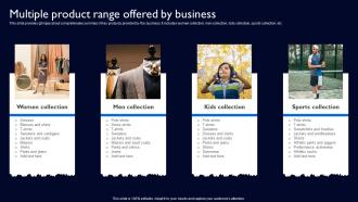 Multiple Product Range Offered By Business Complete Guide To Launch Strategy SS V