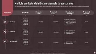 Multiple Products Distribution Channels To Boost Sales Sales Plan Guide To Boost Annual Business