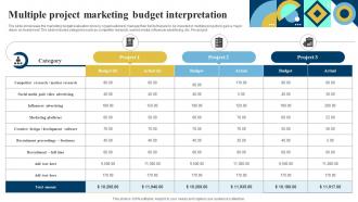 Multiple Project Marketing Budget Interpretation
