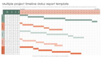 Multiple Project Timeline Status Report Template