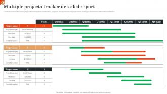 Multiple Projects Tracker Detailed Report