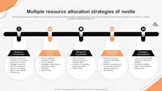 Multiple Resource Allocation Strategies Of Nestle Strategic Management Report Strategy SS
