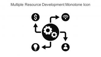 Multiple Resource Development Monotone Icon In Powerpoint Pptx Png And Editable Eps Format