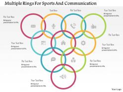 Multiple rings for sports and communication flat powerpoint design