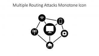Multiple Routing Attacks Monotone Icon In Powerpoint Pptx Png And Editable Eps Format