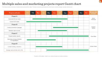Multiple Sales And Marketing Projects Report Gantt Chart