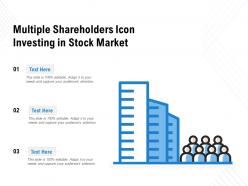 Multiple shareholders icon investing in stock market