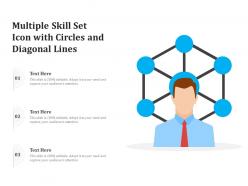 Multiple skill set icon with circles and diagonal lines
