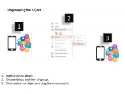 Multiple social media apps flat powerpoint design