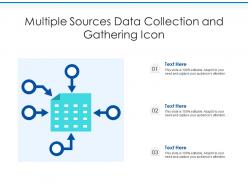 Multiple sources data collection and gathering icon
