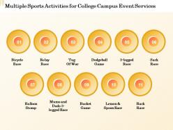 Multiple sports activities for college campus event services ppt powerpoint presentation