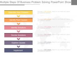 Multiple steps of business problem solving powerpoint show