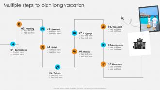 Multiple Steps To Plan Long Vacation Streamlined Marketing Plan For Travel Business Strategy SS V