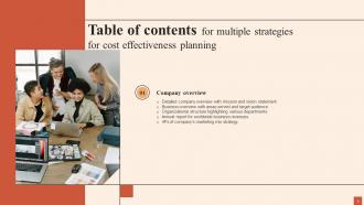Multiple Strategies For Cost Effectiveness Planning Powerpoint Presentation Slides Adaptable Colorful