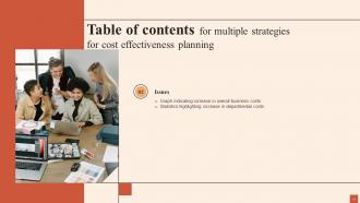 Multiple Strategies For Cost Effectiveness Planning Powerpoint Presentation Slides Image Impressive